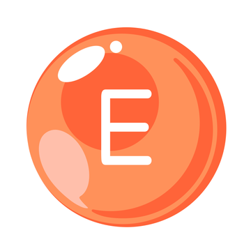 Vitamin E Oil in an orange bubble