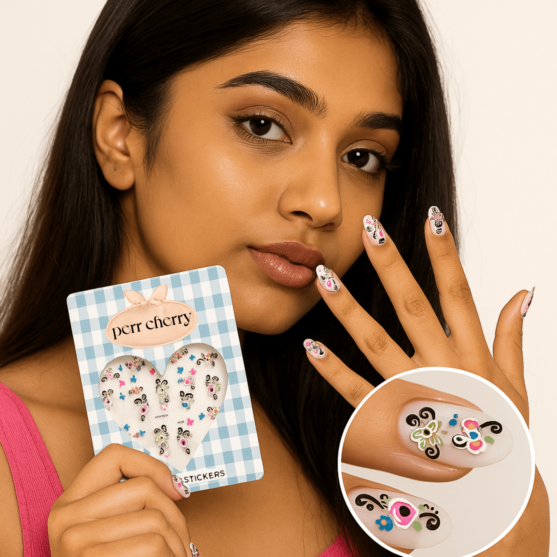 Nail Art Sticker - Pack of 3 - Perr Cherry