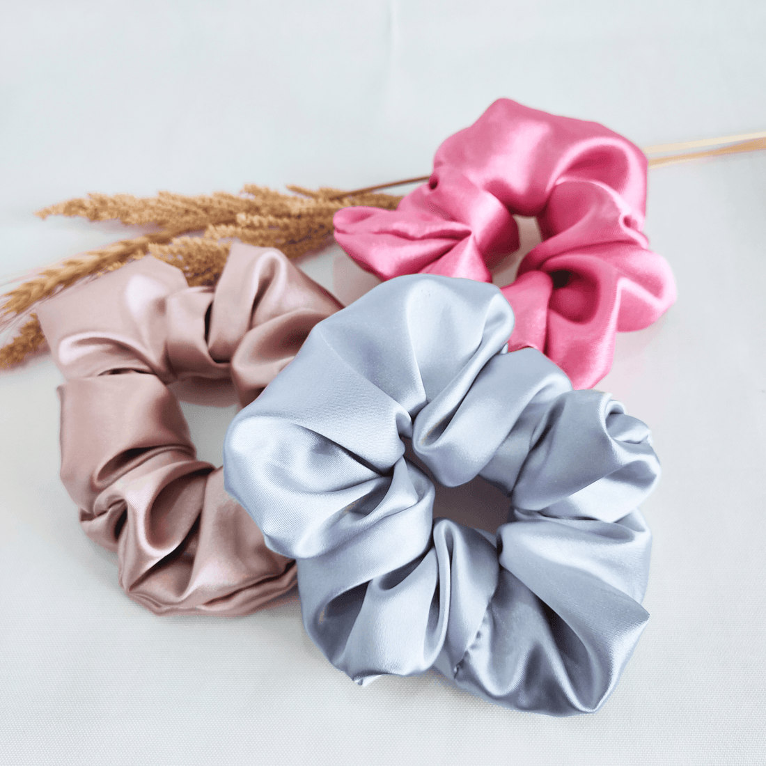 Satin Scrunchie - Pack of 3 - Perr Cherry