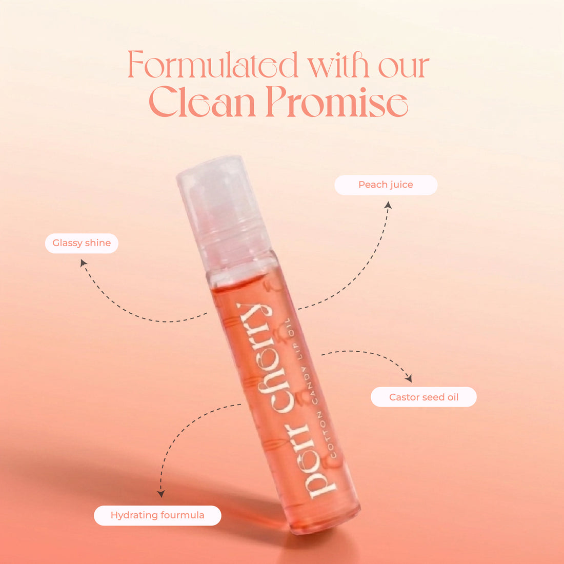 Cotton Candy Lip Oil - Peach