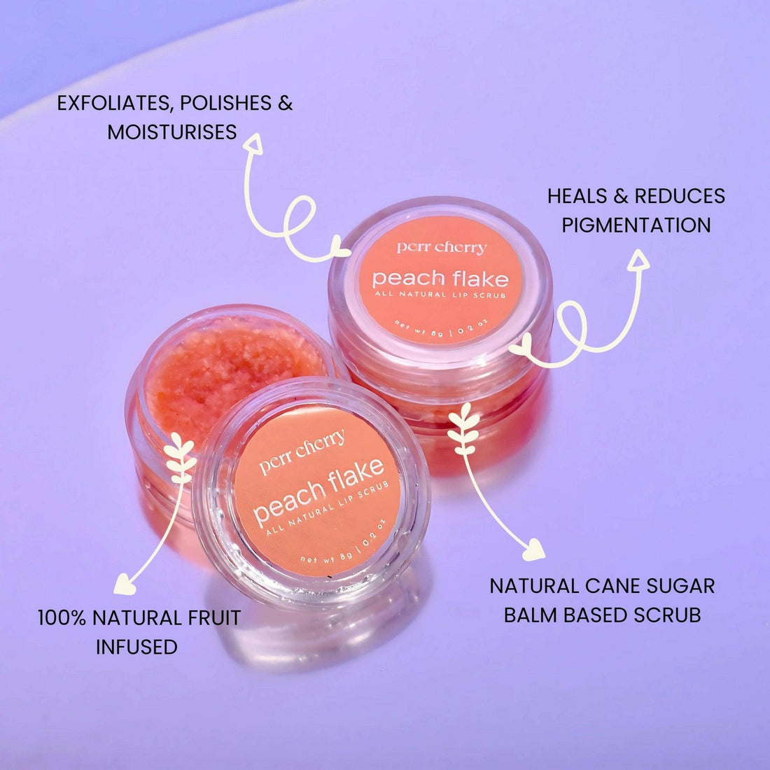 Lip Scrub - Blueberry Flake - Perr Cherry