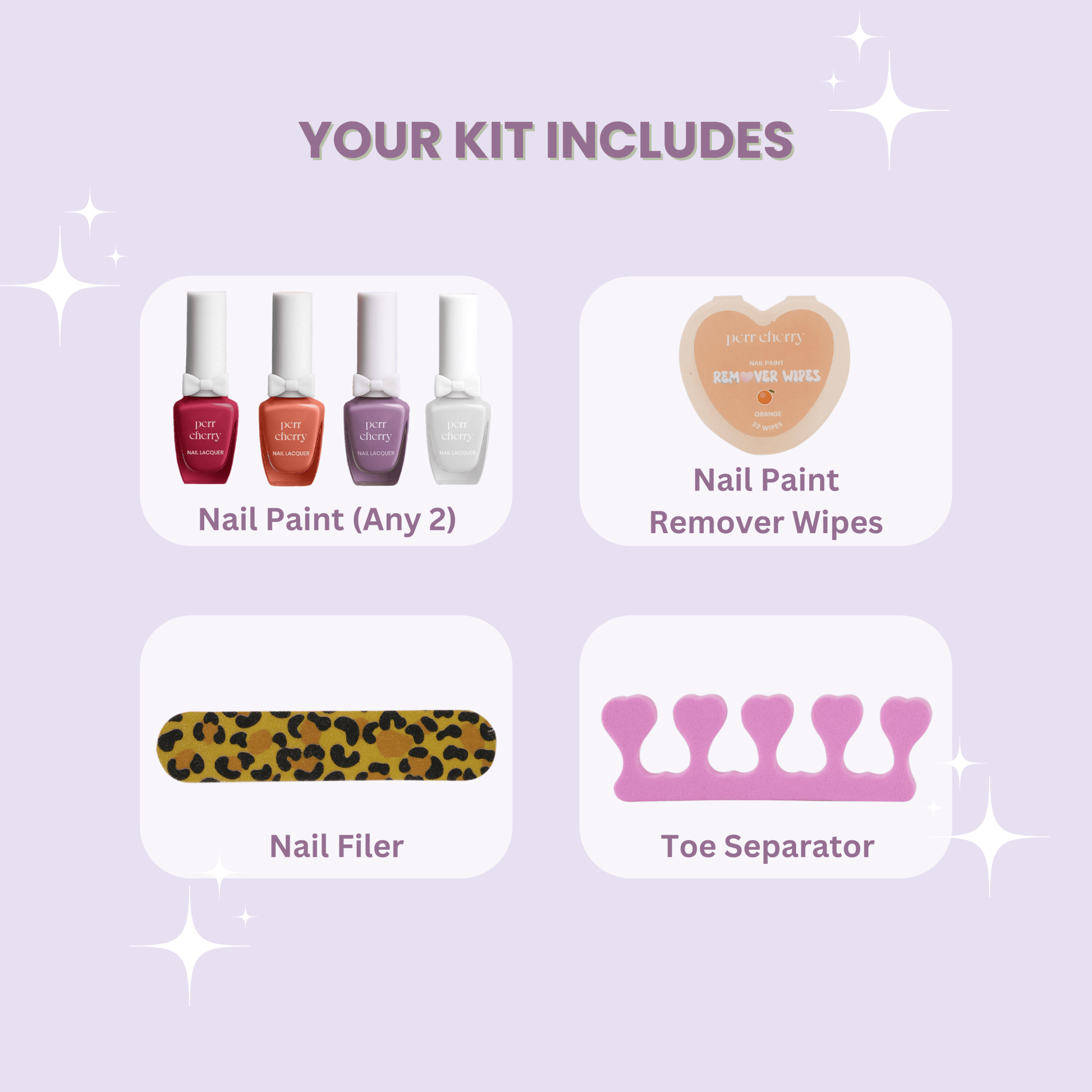 Papillon Nail Kit - Pack of 5 - Perr Cherry