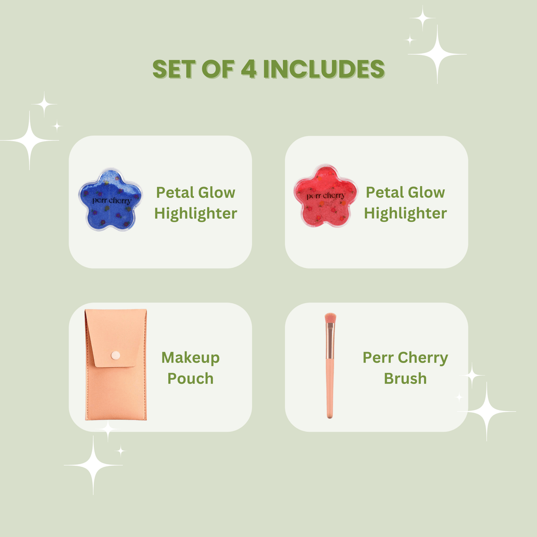 Lustre Glow Pouch - Set Of 4 - Perr Cherry