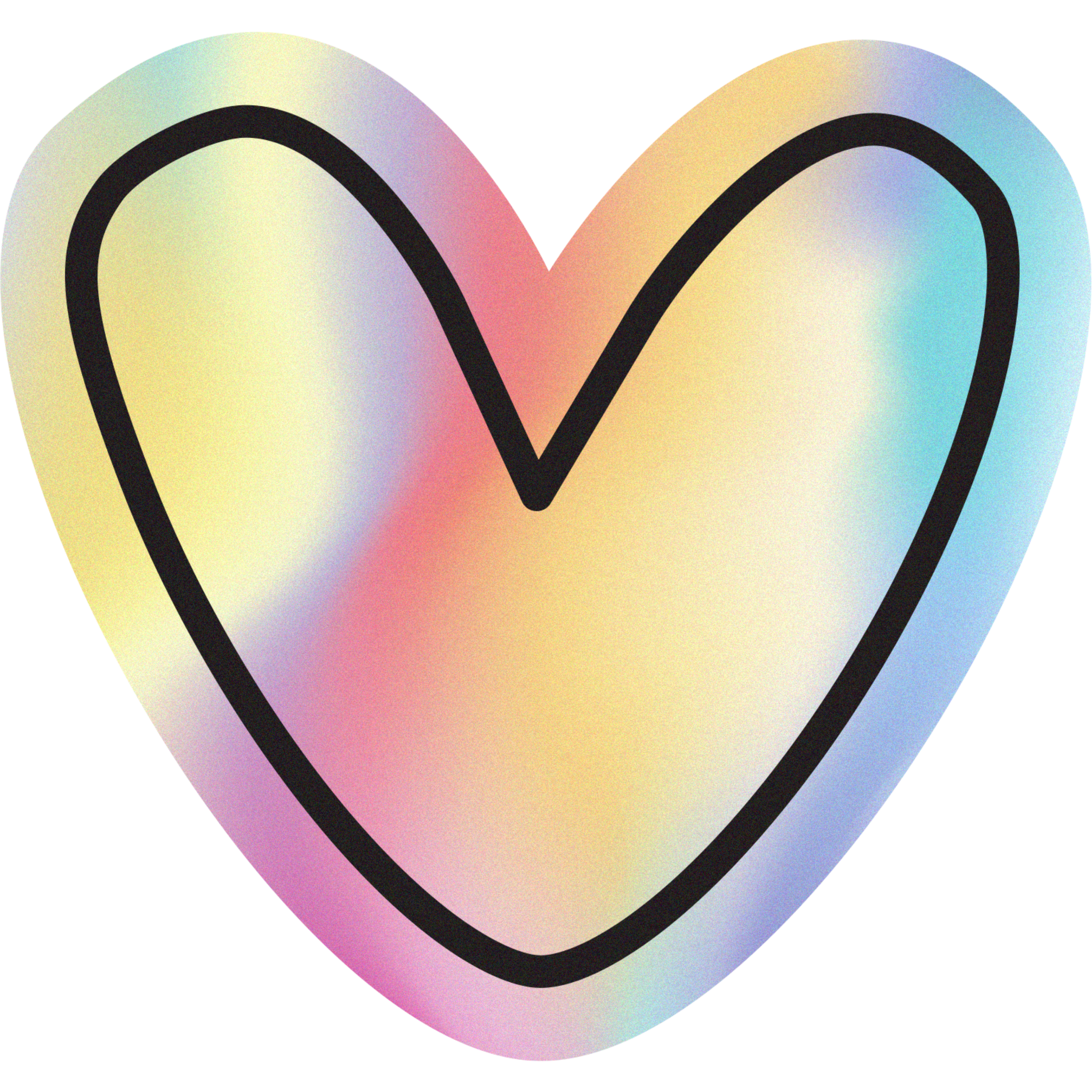 Rainbow heart illustration