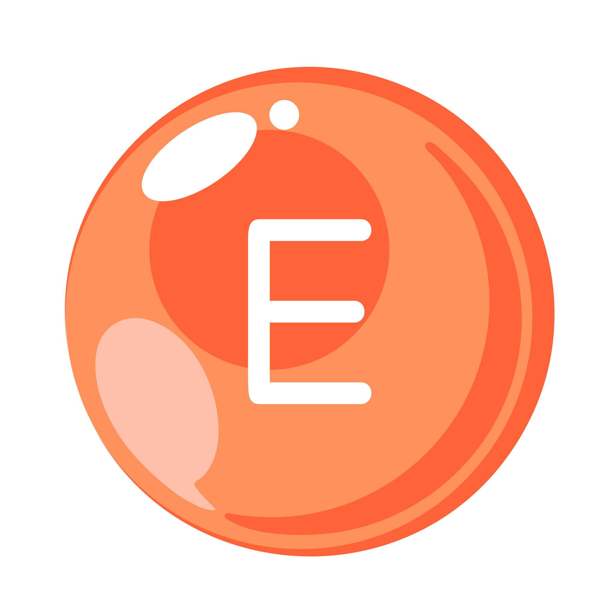 Vitamin E Oil in an orange bubble