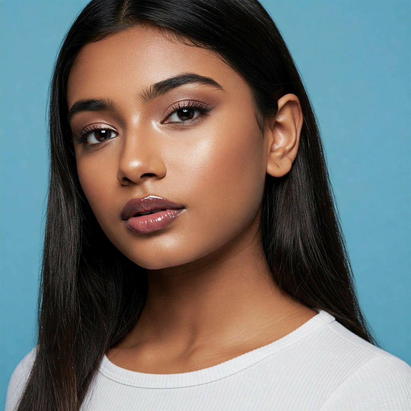 A teen With Skincare and tinted skincare products. 