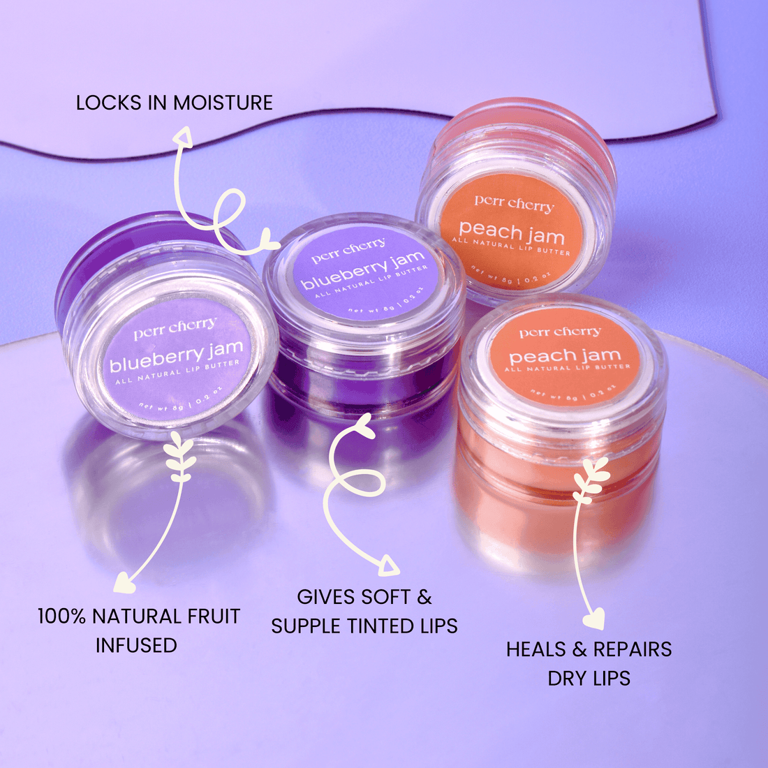 Lip Butter Balm - Blueberry Jam - Perr Cherry
