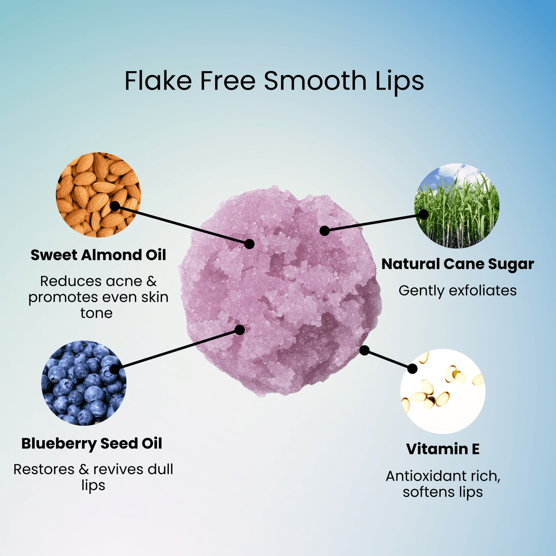 Lip Scrub - Blueberry Flake - Perr Cherry